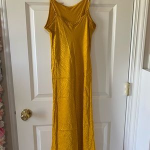 Yellow slip dress